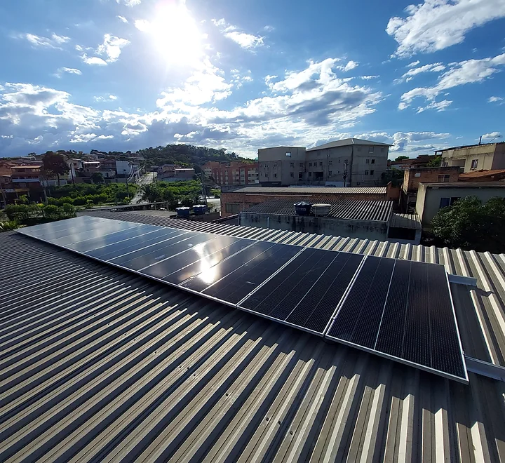 Painel solar em destaque